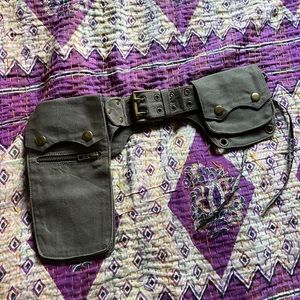 Maddie Moon Utility Pocket Belt, Grey XXS